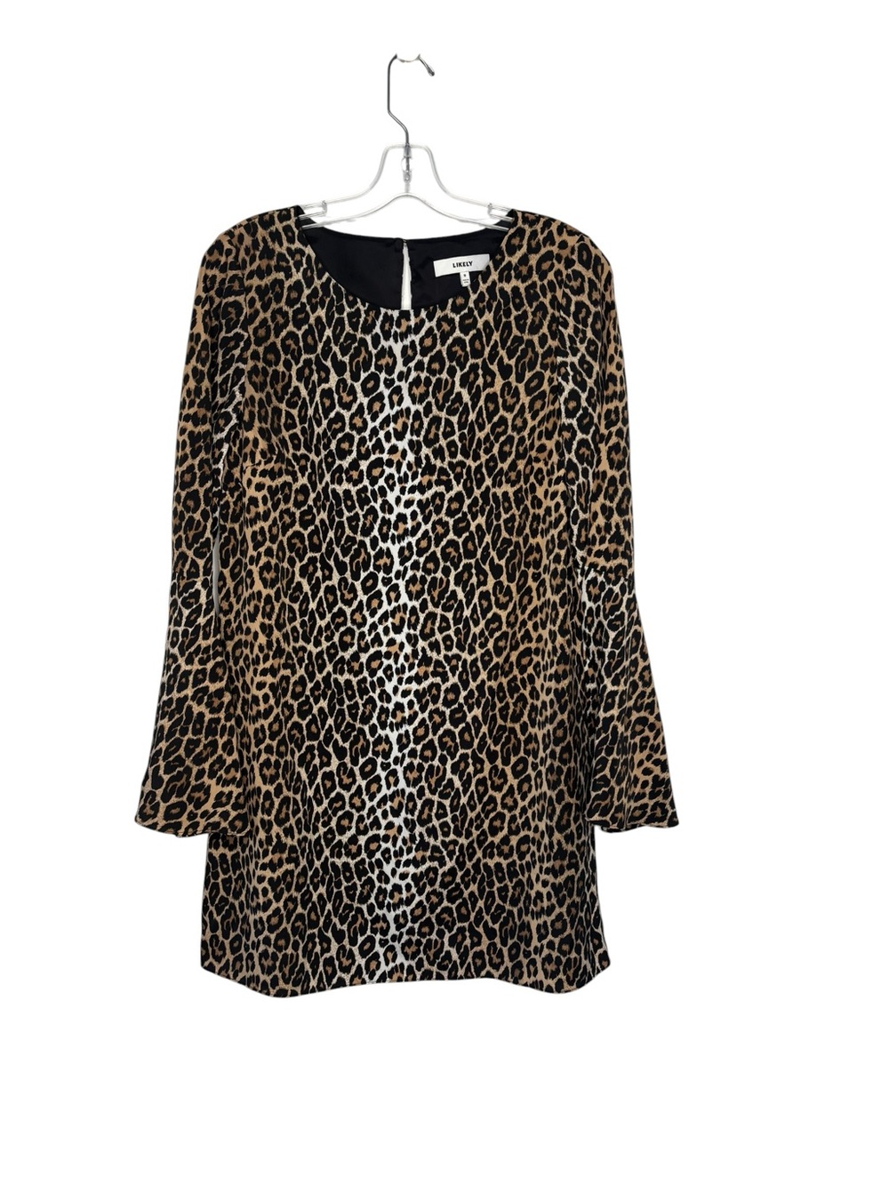 Likely Leopard Print Mini Dress in Black & Brown size Medium